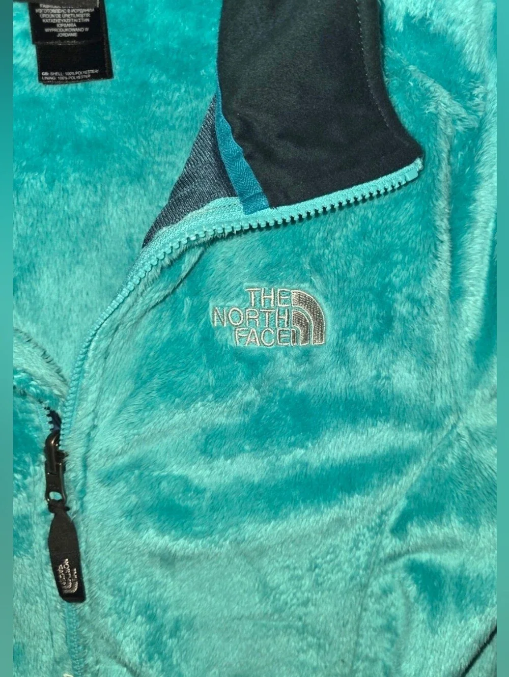 The North Face Womens Fleece Full Zip Jacket Cozy Super Soft Size Medium Teal